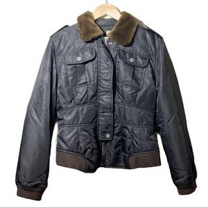 SISLEY Moto Fur Jacket - Womens